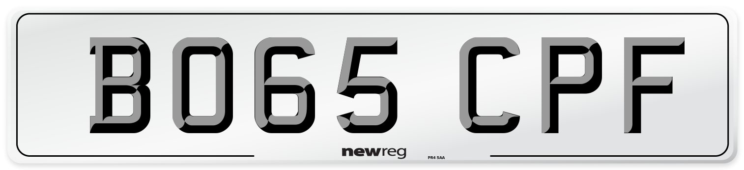 BO65 CPF Number Plate from New Reg